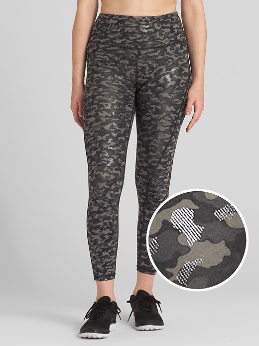 Image number 1 showing, GapFit High Rise Blackout Camo Print 7/8 Leggings