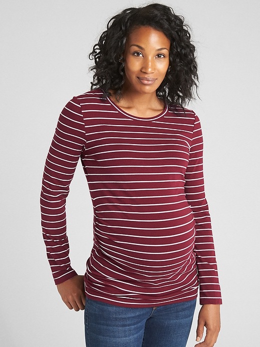 Image number 5 showing, Maternity Pure Body Stripe Crewneck T-Shirt