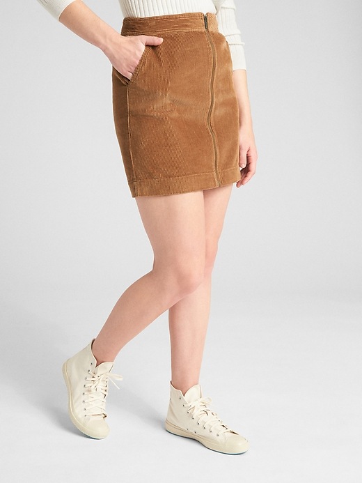 Corduroy zip skirt clearance