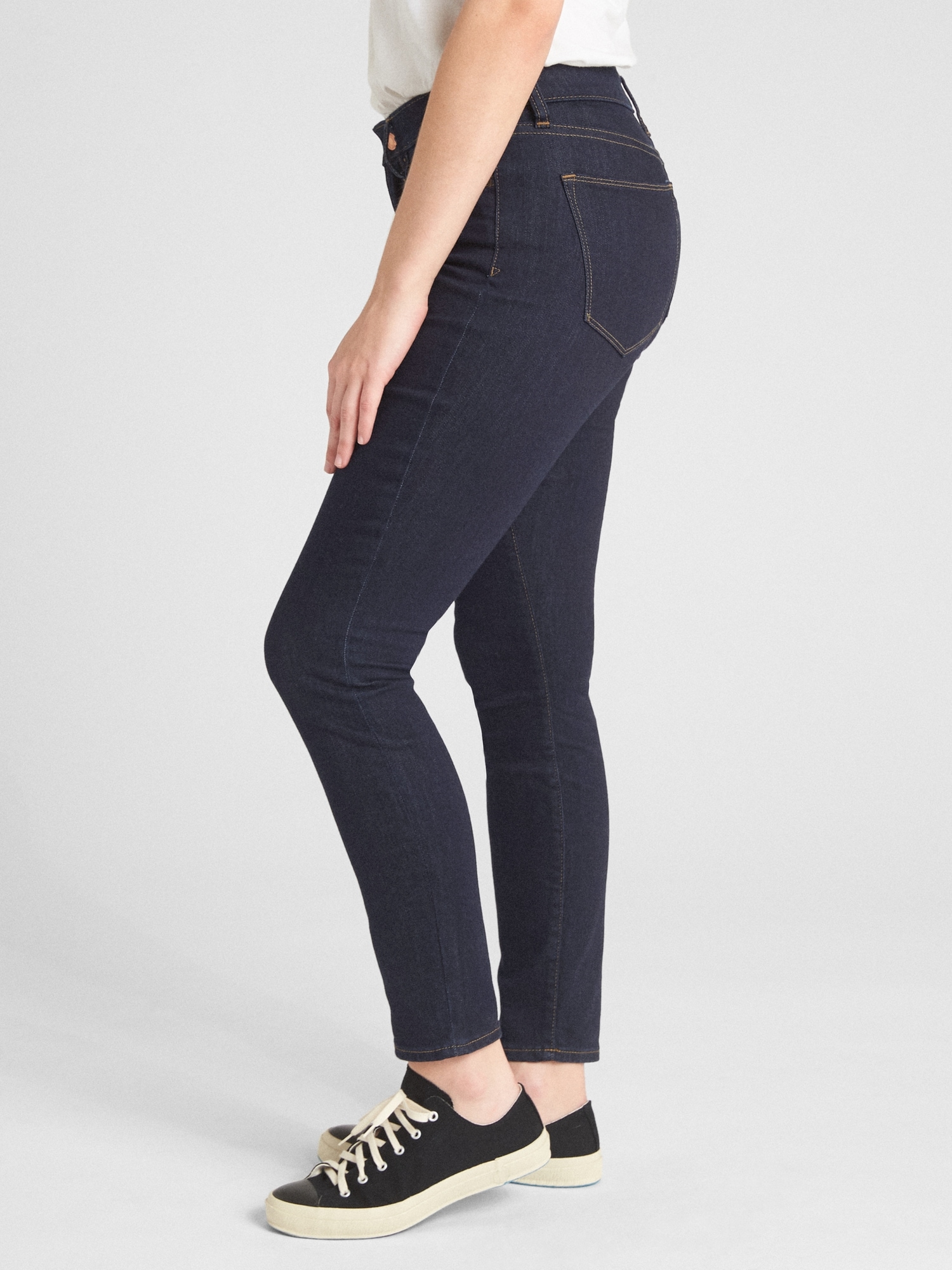 mid rise true skinny jeans gap