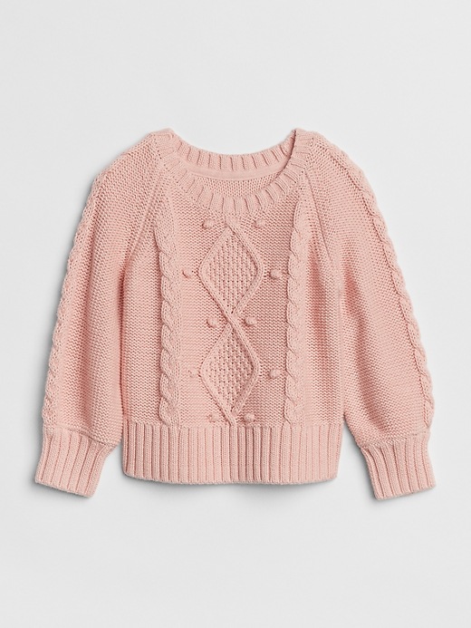 Image number 4 showing, Cable-Knit Crewneck Sweater
