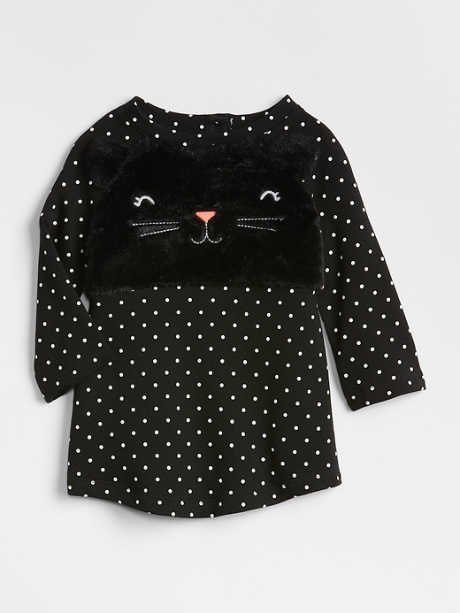 Image number 1 showing, Cat Long Sleeve T-Shirt Dress