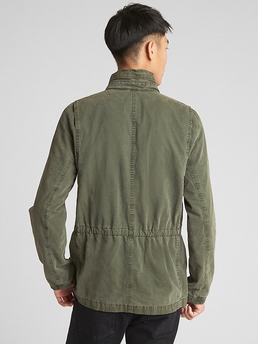 Image number 2 showing, Military Jacket with Hidden Hood
