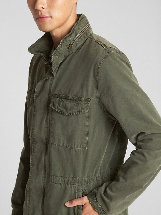 Image number 5 showing, Military Jacket with Hidden Hood