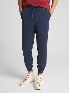 twill joggers with gapflex