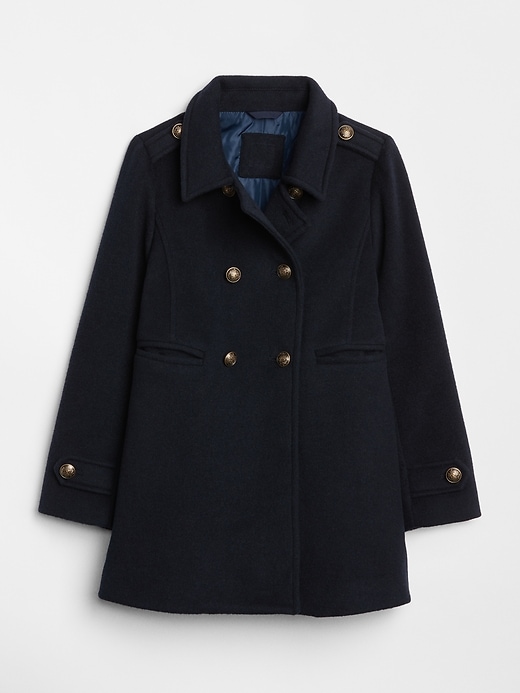 Image number 1 showing, Wool Double-Button Peacoat