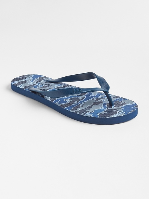 View large product image 1 of 2. Print Flip Flops
