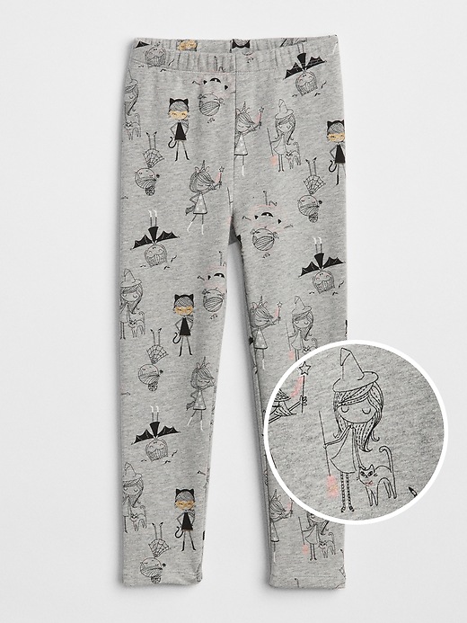 Image number 1 showing, Print Leggings in Soft Terry