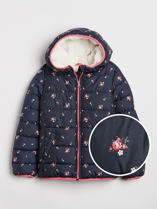 1 of 8 showing, with the color dark night of product Kids Coldcontrol Max Sherpa Puffer Jacket