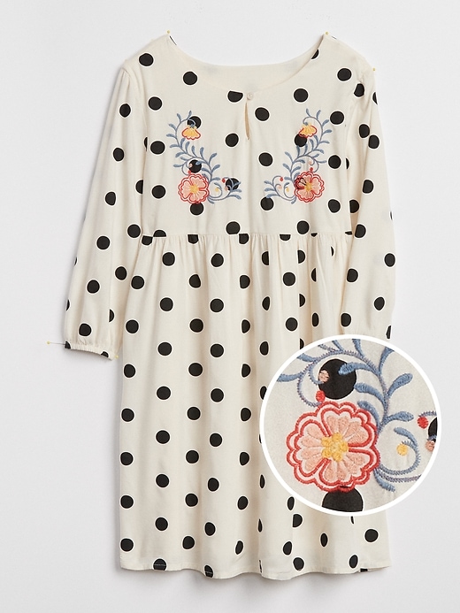 Image number 1 showing, Embroidered Dot Dress