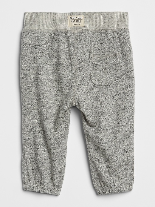 2 of 8 showing, with the color marled grey heather of product Baby Marled Pull-On Pants