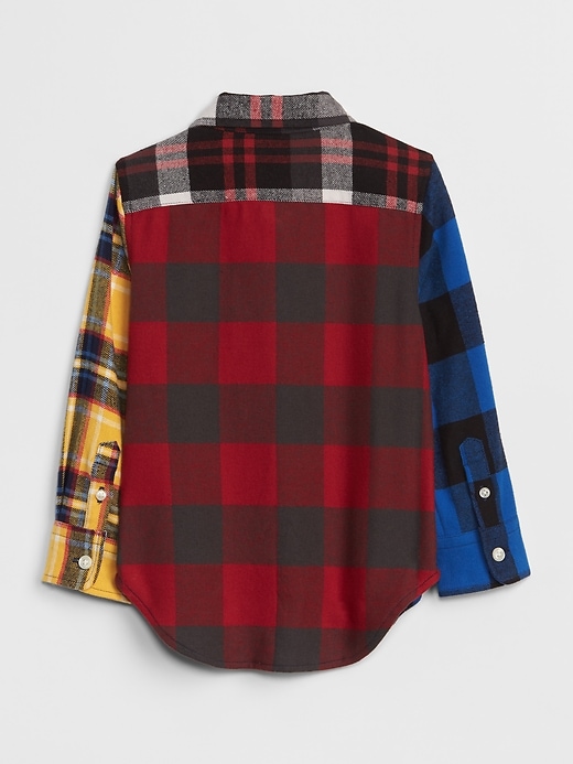 View large product image 2 of 3. Mix-Plaid Long Sleeve Shirt