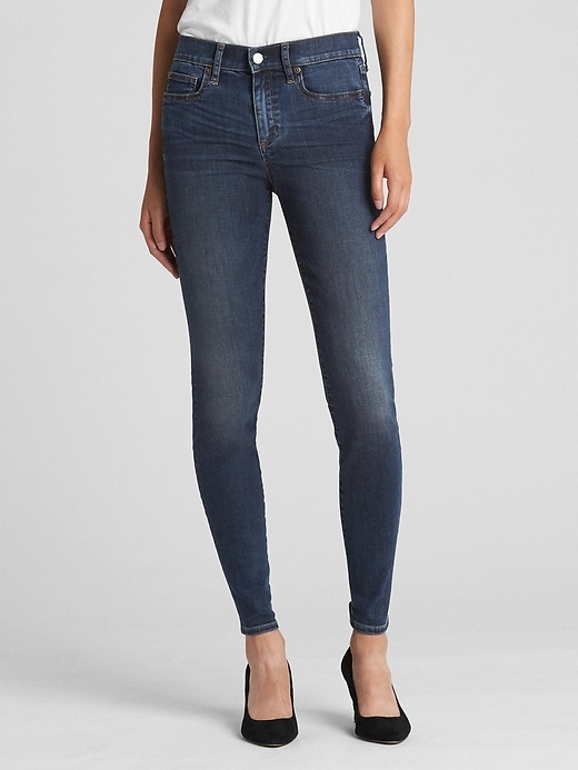 Image number 1 showing, Mid Rise True Skinny Ankle Jeans
