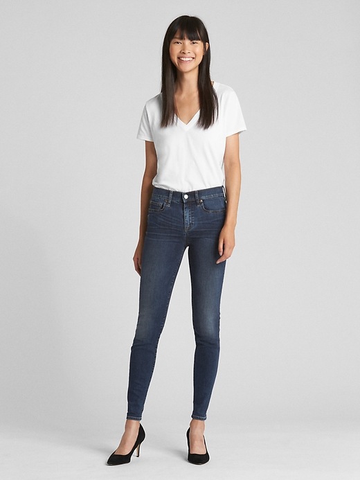 Image number 3 showing, Mid Rise True Skinny Ankle Jeans
