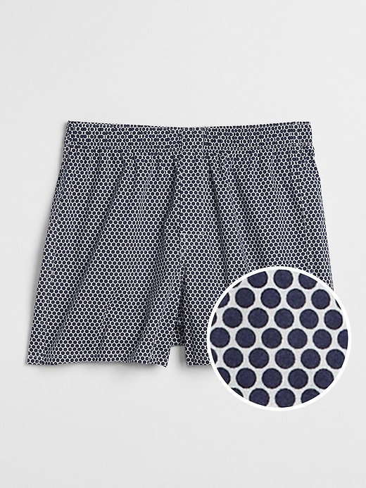 1 of 8 showing, with the color dark night of product 4.5" Dot Print Boxers