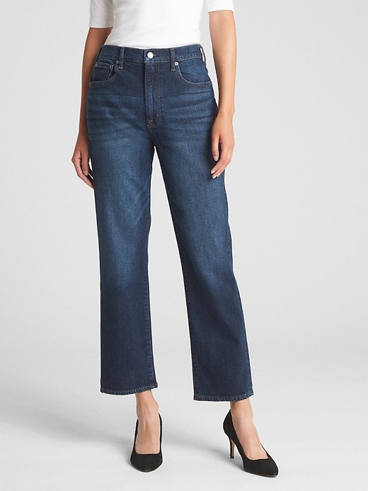 Image number 1 showing, High Rise Wide-Straight Jeans