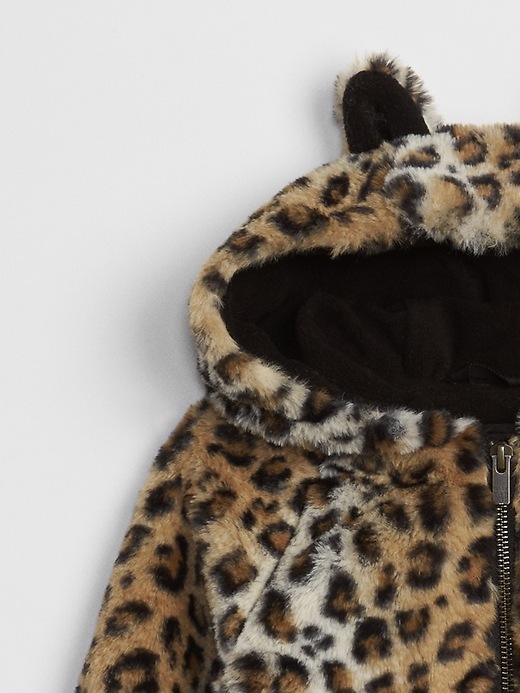 Image number 3 showing, Leopard Faux-Fur Coat