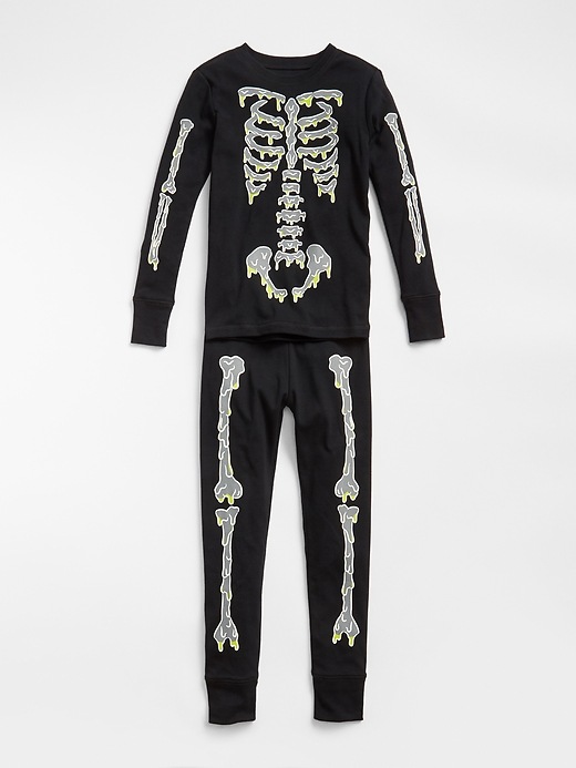 Image number 2 showing, Glow-in-the-Dark Skeleton PJ Set
