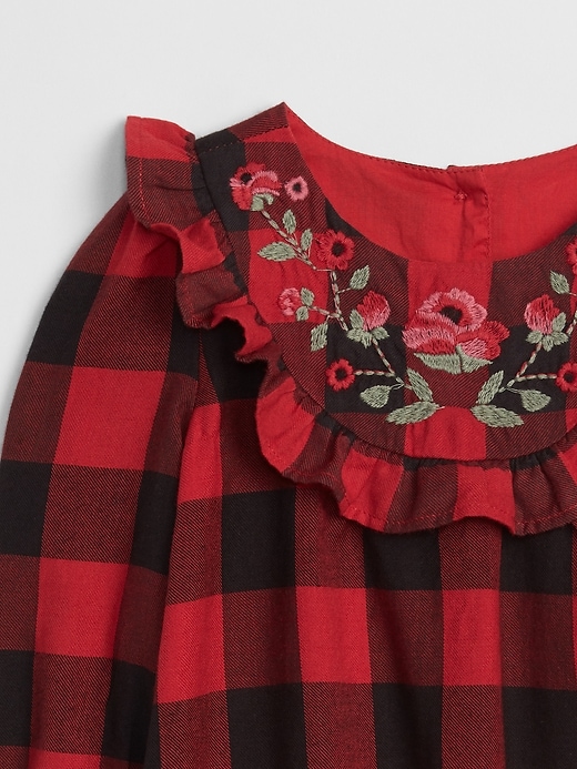 Image number 3 showing, Embroidered Plaid Dress