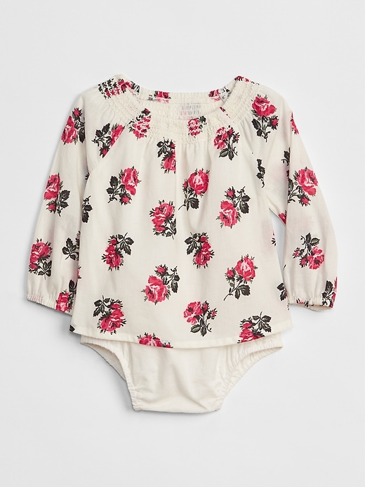 1 of 8 showing, with the color ivory frost of product Smocked Floral Body Double