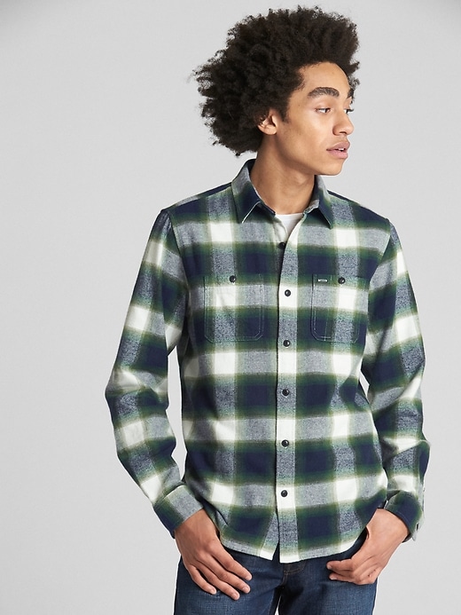 View large product image 1 of 1. Standard Fit Flannel Shirt