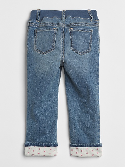 Image number 2 showing, Superdenim Print-Lined Straight Jeans with Defendo