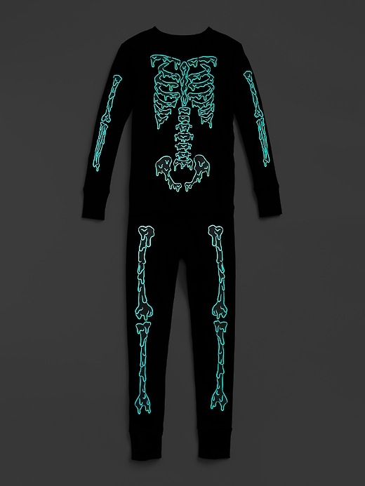Image number 3 showing, Glow-in-the-Dark Skeleton PJ Set