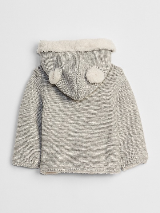 Image number 2 showing, Baby Sherpa-Lined Garter Sweater