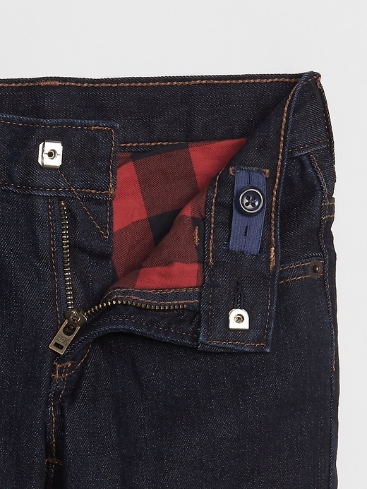 Image number 4 showing, Superdenim Plaid-Lined Straight Jeans with Defendo