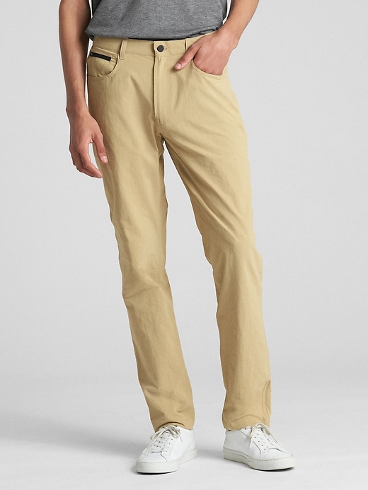 View large product image 1 of 1. Hybrid Khakis in Slim Fit with GapFlex