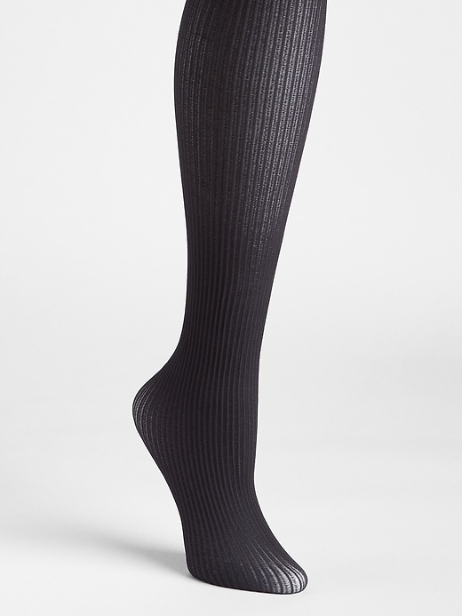 View large product image 2 of 2. Ribbed Tights