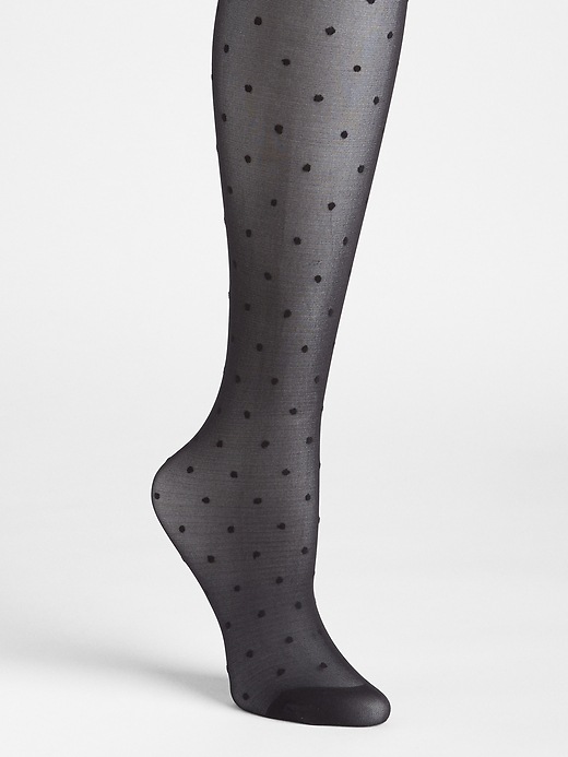 View large product image 2 of 3. Sheer Dot Tights