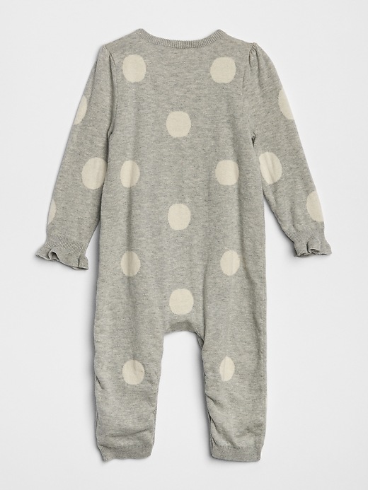 2 of 8 showing, with the color light heather gray of product babyGap &#124 Disney Minnie Mouse One-Piece