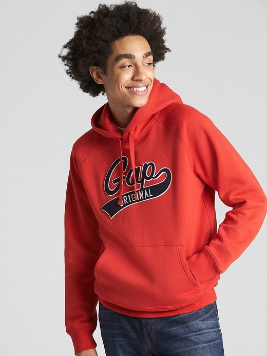 View large product image 1 of 1. Logo Graphic Pullover Hoodie