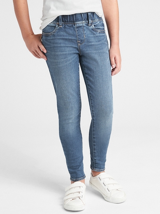 2 of 8 showing, with the color medium indigo of product Kids Jeggings with Stretch