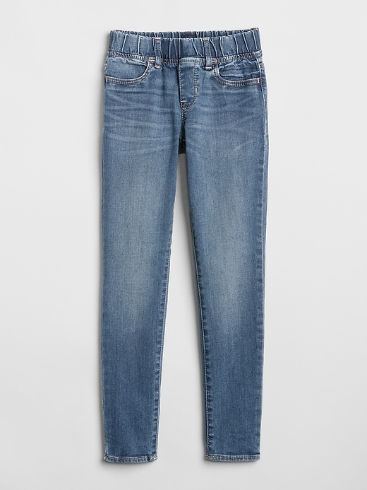 1 of 8 showing, with the color medium indigo of product Kids Jeggings with Stretch