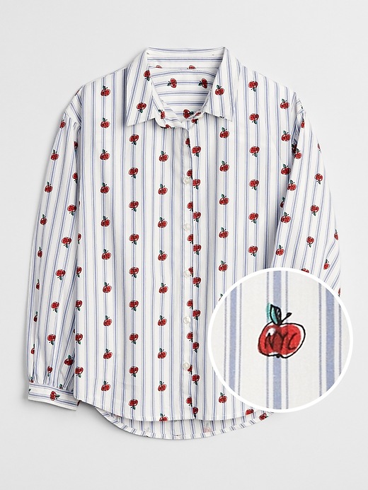 Image number 1 showing, Kids Apple Stripe Shirt