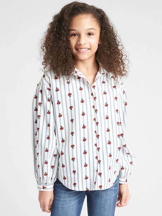 Image number 2 showing, Kids Apple Stripe Shirt