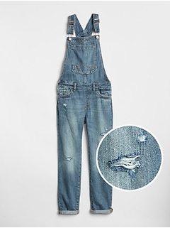 girls jean short overalls