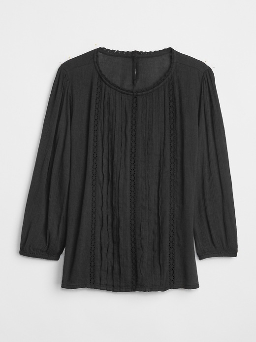 Image number 1 showing, Embroidered Pleated Top