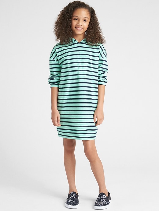 2 of 8 showing, with the color surf spray of product Stripe Hoodie Dress