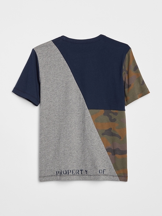 2 of 8 showing, with the color multi camo of product Logo Remix Short Sleeve T-Shirt