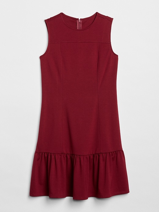 Image number 6 showing, Sleeveless Flounce Dress in Ponte