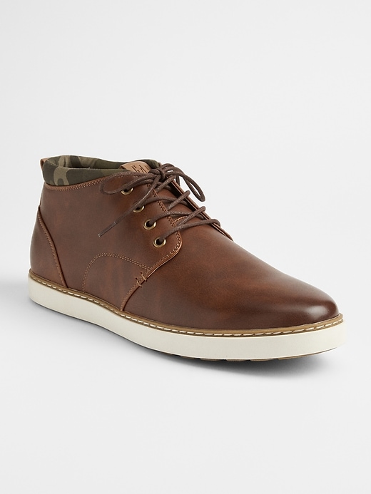 1 of 8 showing, with the color brown of product Casual Lace-Up Boots