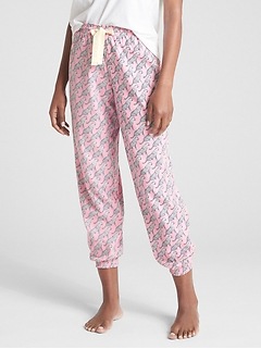 gap flannel joggers
