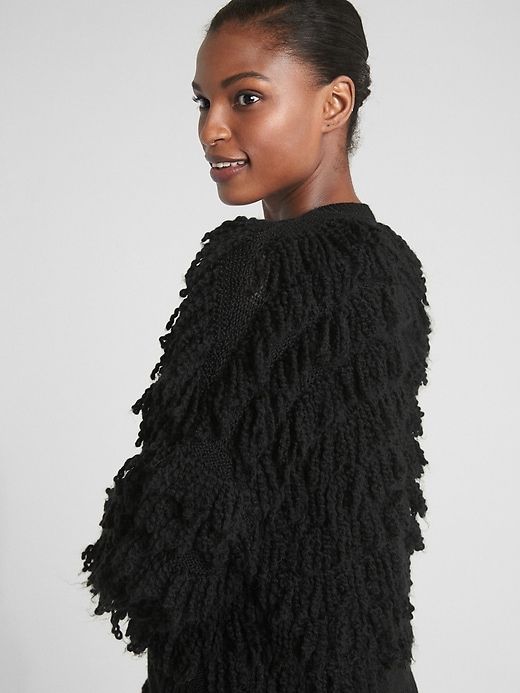 Image number 5 showing, Loop-Fringe Cardigan Sweater