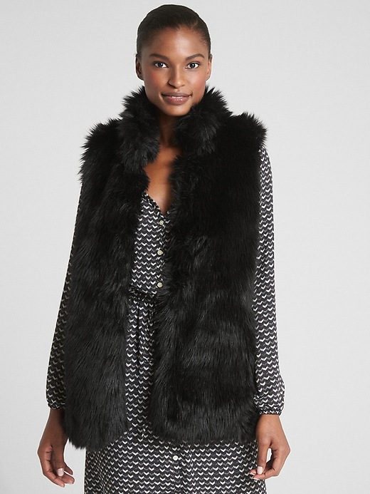 Image number 1 showing, Faux-Fur Vest