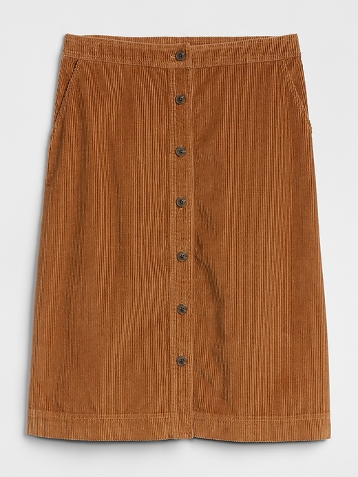 Image number 6 showing, Button-Front Cord Midi Skirt