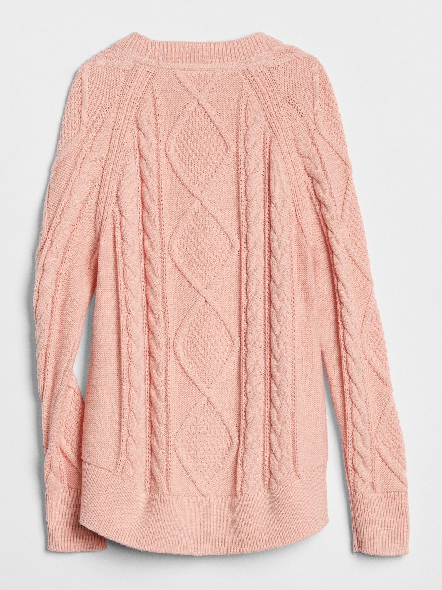 Hi lo cable knit sweater sale