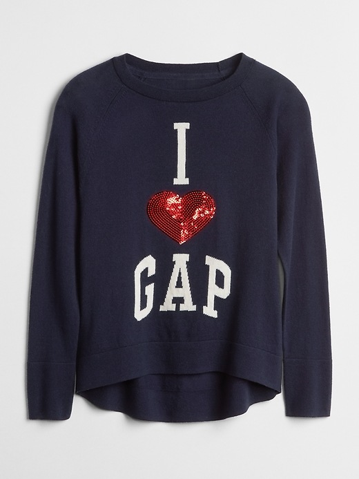 Image number 1 showing, Kids Gap Logo Sequin Sweater